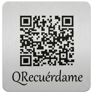 Soporte de acero QRecuérdame